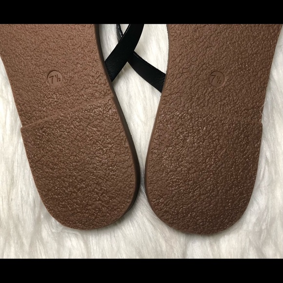 Madewell NWT”the Boardwalk”Skinny-Strap Black Leather Slide Sandal,Size-7.5 - Picture 7 of 8